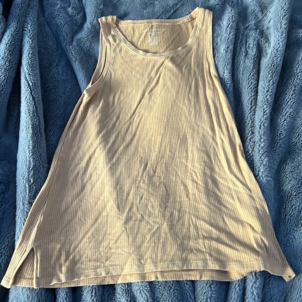 yellow tank top
